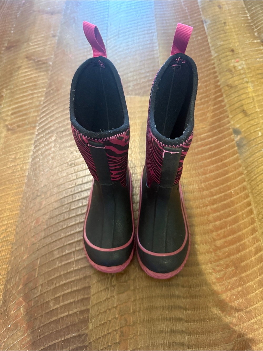 Muck Boots Kids Pink Zebra Waterproof Rain & Snow Boot - Picture 3 of 7